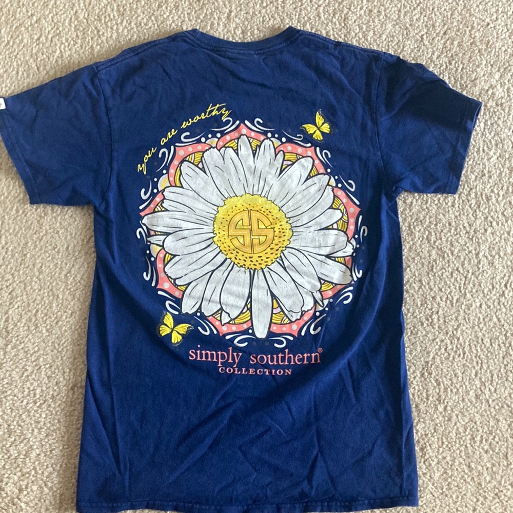 Simply Southern SMALL You are worthy T-shirt